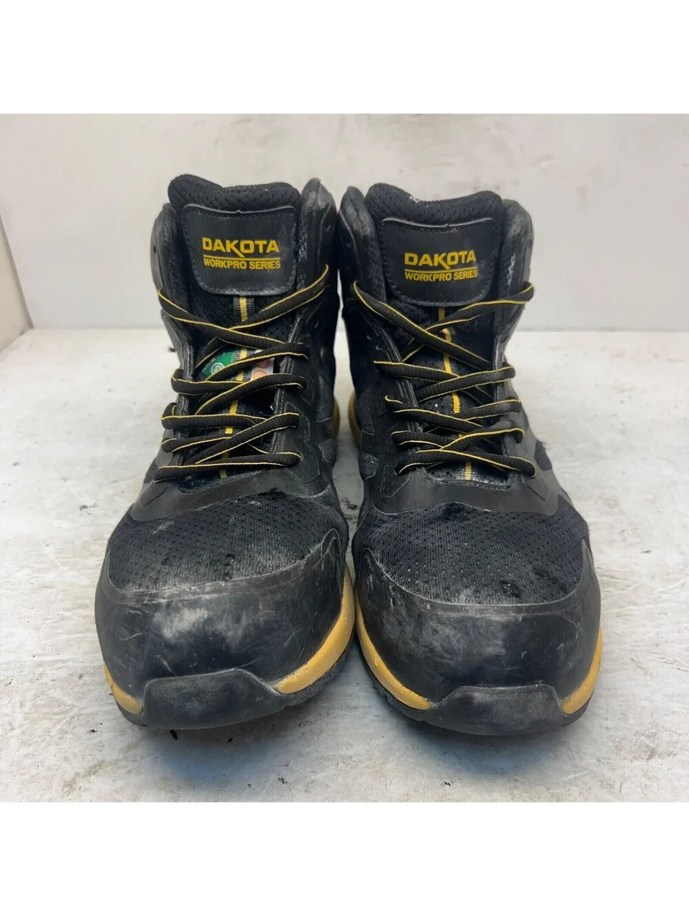 Dakota Men's Mid-Cut CTCP Athletic Safety Shoes 3822 Black/Yellow Size 11M